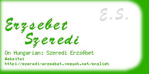 erzsebet szeredi business card
